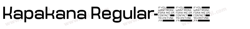 Kapakana Regular字体转换